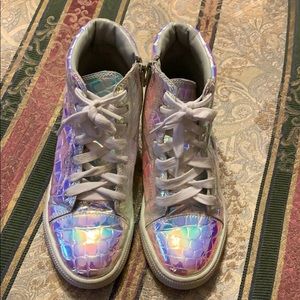 holo croc high top sneaker